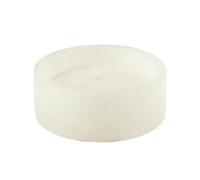 Bougie Flottante à 3 Meches CANDELA Blanc - en Paraffine 15H de Combustion - Diamètre 15 cm x H 6 cm