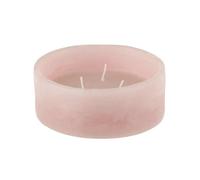 Bougie Flottante à 3 Meches CANDELA Rose - en Paraffine 15H de Combustion - Diamètre 15 cm x H 6 cm