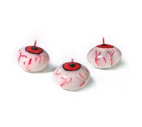 PARTYDECO Bougie Flottante Oeil ensanglanté Halloween 4 cm - Coloré - Taille Unique