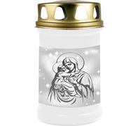 Bougie funéraire Blanc 48h ( couvercle or ) - Maria
