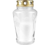 Bougie funéraire hexagonale blanche