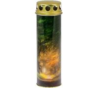 Bougie funéraire Paperlights Waldweg Noble & durable, avec couvercle doré, durée de combustion env. 70 heures