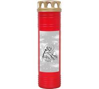 Bougie funéraire rouge 170h ( couvercle or ) - Maria