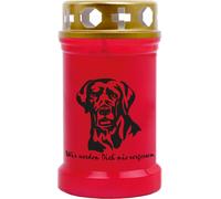 Bougie funéraire rouge 40h ( couvercle or ) - Labrador