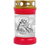 Bougie funéraire rouge 40h ( couvercle or ) - Maria