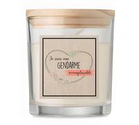 Bougie Gendarme Irremplaçable | Candle | Idée Cadeau Militaire de la gendarmerie Original Travail Départ Collègue Retraite Anniversaire Noël