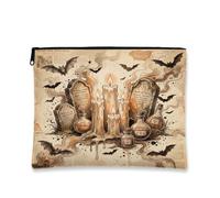 Bougie gothique effrayante et potion thème bougies Halloween sac de | Trousse de maquillage gothique, bouteilles de potion effrayantes, pierres tombales vieillies, imprimé journal vintage