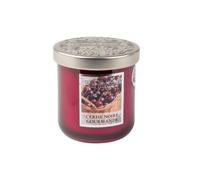 HEART & HOME - Bougie parfumée à base de cire naturelle de soja pour la maison - Petite jarre Cerise noire gourmande - Durée de combustion 30h - Cadeau, décoration et parfum pour la maison