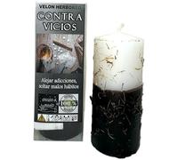 Bougie Herboreo contre les vices - Voile ésotérique 14 x 6 cm - Pour éloigner les addictions, libérer les mauvaises habitudes - HOSTENATURA