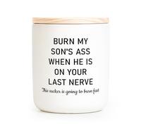 Bougie humoristique pour belle-fille, cadeau d'anniversaire, de mariage, cadeau de Noël pour belle-fille, fils, petite amie, Future DIL, bougie parfumée à la lavande dans un pot en céramique - 200 ml