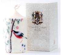 Bougie imprimée décorative - Musée de la Compagnie des Indes - Oiseaux Blancs - Papier Peint XVIIIème siècle - cire de soja BIO sans OGM - Bougie décorative - bougie pilier décoration