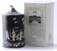 Bougie imprimée noire laquée - Chinoiseries - Château de Breteuil