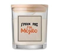 Bougie J’peux pas j’ai mojito | Candle | Idée Cadeau Anniversaire Fête Original Famille Travail Départ Collègue Retraite Noël