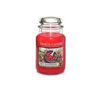 - Bougie jarre en verre senteur framboise rouge Grand modèle