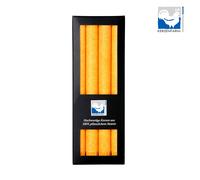 bougie jaune 22x250mm kerzenfarm hahn 4er Set 100% stéarine végétale