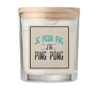 Bougie Je peux pas j’ai ping pong | Candle | Idée Cadeau Anniversaire Fête Original Famille Travail Départ Collègue Retraite Noël