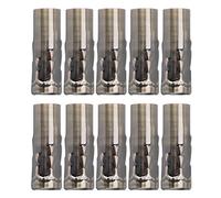 Bougie Lampe Titulaire Tube, 10 Pcs E14 Métal Tube Tête De Lampe Boîtier Fer pour Bougie Lampe Titulaire Tube Lampe Base 25x80mm Lustre En Cristal, Panneaux Et Unités(Bronze cyan)