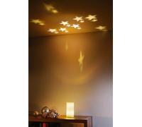 Bougie LED avec projecteur de ciel étoilé, étoiles animées, avec télécommande