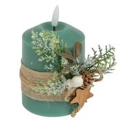 Bougie LED déco branche H.10cm vert - Atmosphera Créateur d'intérieur