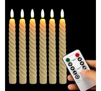 Bougie LED Décorative 6pcs, Bougies Flottantes à Piles avec Télécommande et Minuterie, Flamme Vacillante, Pour Décoration de Noël, Mariage et Anniversaire