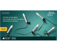 Bougie LED éclairage extérieur 30L blanc rustique économique en énergie