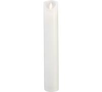 Bougie LED en bâton 30cm "M-Twinkle" avec minuterie, bougie en cire véritable en blanc
