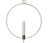 Bougie LED 'Flamme Wall', avec anneau Ø 28cm, laiton