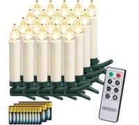 Bougie LED Noel sans câble décoration lumineuse fonctionnement à pile minuterie