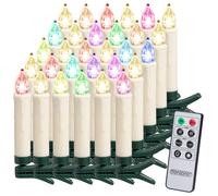 Bougie LED Noel sans câble décoration lumineuse fonctionnement à pile minuterie