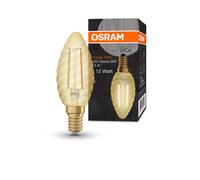 Osram Ampoule LED à filament Vintage Edition 1906 – E14, Flamme torsadée Or Ambrée 1,5W 2500K