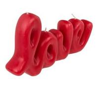 bougie lettres love 3 mèches 20x3.8x11.8cm rouge - générique 153309 Rouge G