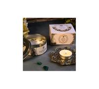 Bougie Lithothérapie 70 g - Purification - Sauge Blanche - Sélénite - Pot Métal - Bien-Être & Nettoyage Énergétique