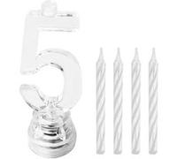 bougie lumineuse chiffre 5 led clignotant 7cm - sud trading cd1157+05 Multicolore G