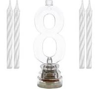 bougie lumineuse chiffre 8 led clignotant 7cm - sud trading cd1157+08 Multicolore G