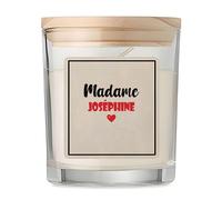 Bougie Madame Joséphine | Candle | Idée Cadeau Anniversaire Fête Original Famille Travail Départ Collègue Retraite Noël(Rouge)