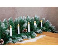 Bougie MagicHome Noël, avec clip, chaîne, 10x LED, 2xAA, 10 pcs, minuterie, 1,5x9 cm