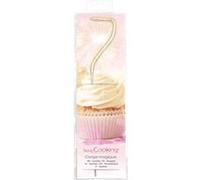 Bougie magique 17,5 cm - chiffre 7 - ScrapCooking Doré G