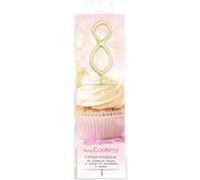 Bougie magique 17,5 cm - chiffre 8 - ScrapCooking Doré G