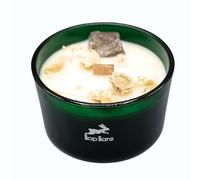 Bougie magique avec fleurs et pierres précieuses Hop Hare - Bougie cire de soja faite à la main - 8,8x5cm (Le Lion)