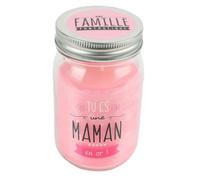 Bougie "maman" parfum fleur de printemps dans un bocal en verre avec couvercle (H13cm)