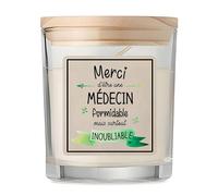 Bougie Médecin Inoubliable | Candle | Idée Cadeau Doctor Original Travail Départ Collègue Retraite Anniversaire Noël
