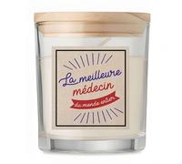 Bougie Médecin Meilleure du Monde | Candle | Idée Cadeau Doctoresse Original Travail Départ Collègue Retraite Anniversaire Noël