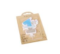 bougie 1er anniversaire bleu bobèche 10x8cm - 79637