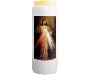 Bougie Neuvaine - Le Christ Miséricordieux - brûle 9 Jours / 100% végétale