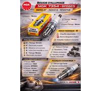Bougie NGK 7354 BKR7EKC - Bougie d’allumage double électrode - Auto Moto