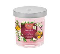 Bougie Nohel Garden en verre Jasmin et mangue d7x8cm, bouchon en métal