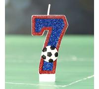 Bougie numérique créative de Football, décoration de gâteau d'anniversaire 3