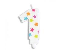 ScrapCooking Bougie d'anniversaire Chiffre 1 Blanc