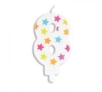 Bougie d'anniversaire numéro 8 - Scrapcooking Party or G