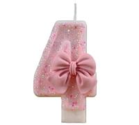 Bougie numéro d'anniversaire, bougies numérotées pour gâteaux d'anniversaire - Bougies à gâteau scintillantes avec décorations de nœuds papillon | Fournitures de décoration de fête à thème de réunions